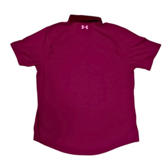 Under Armour Maroon Iso-Chill Loose Fit Polo Size Large - Picture 4 of 4
